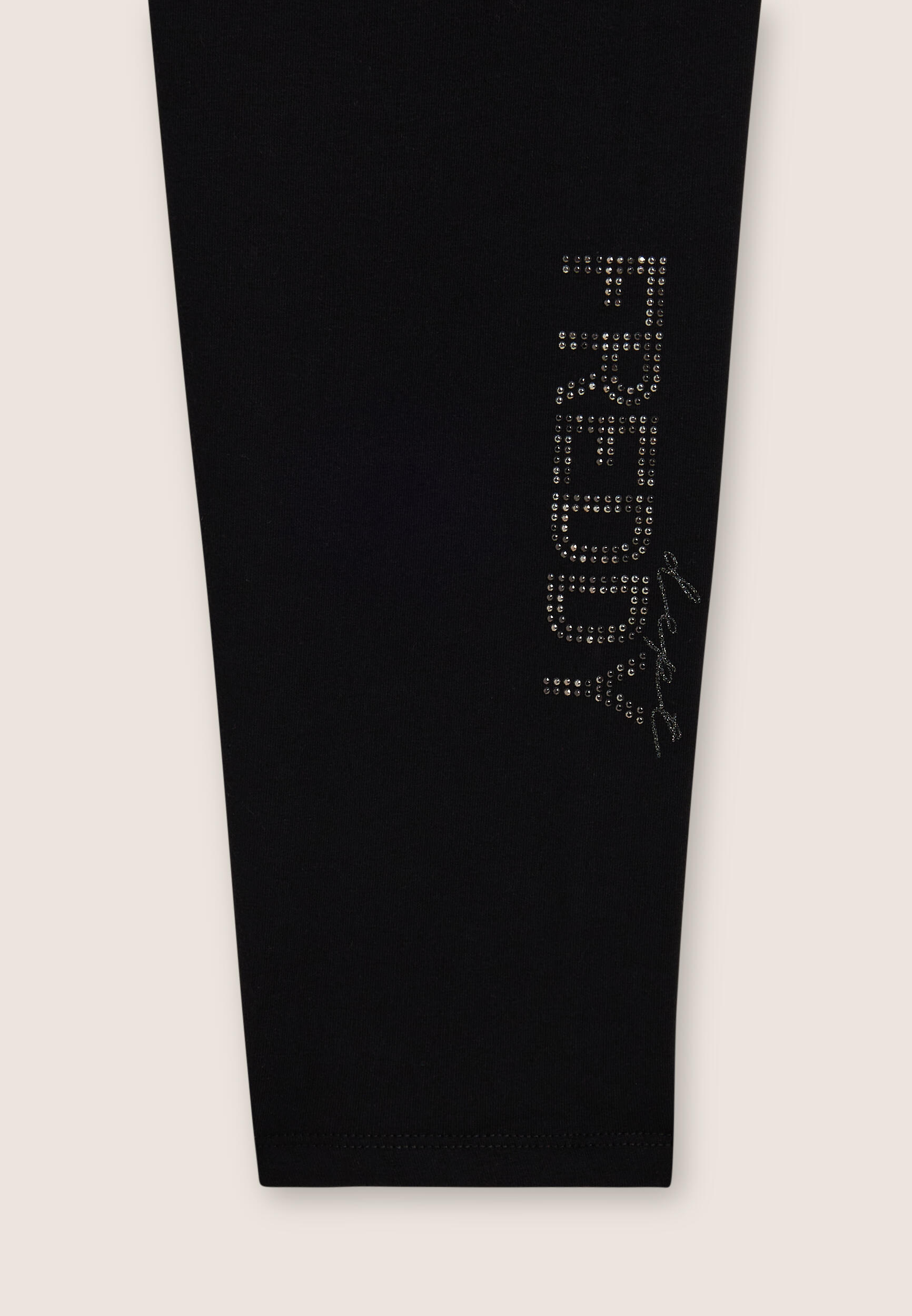 Leggings 7/8 a vita alta con logo in borchie 3/3