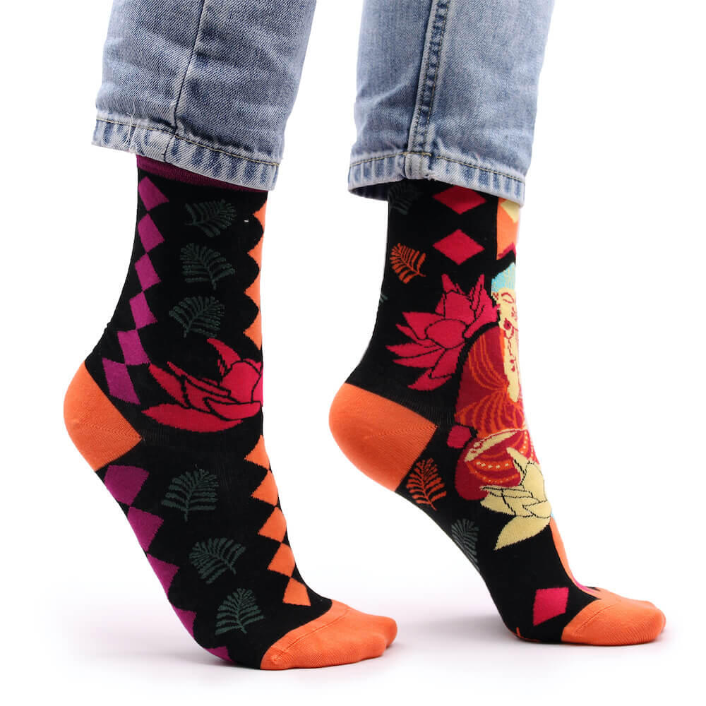 Calcetines de bambú Hop Hare - Buda y loto 2/4