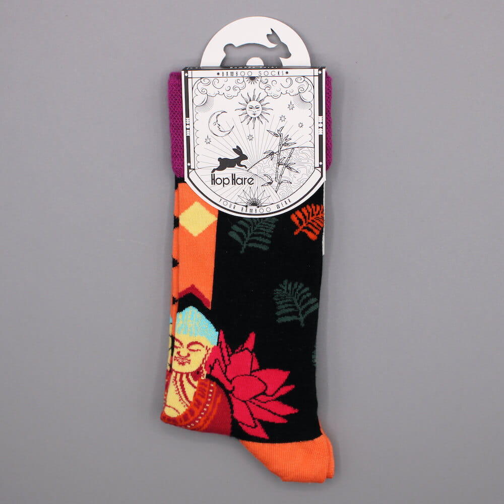 Calcetines de bambú Hop Hare - Buda y loto 4/4