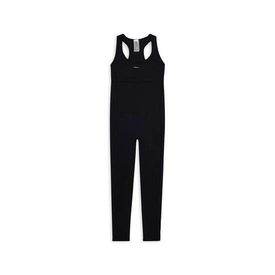 Tuta jumpsuit seamless con schiena scoperta e cuciture shaping
