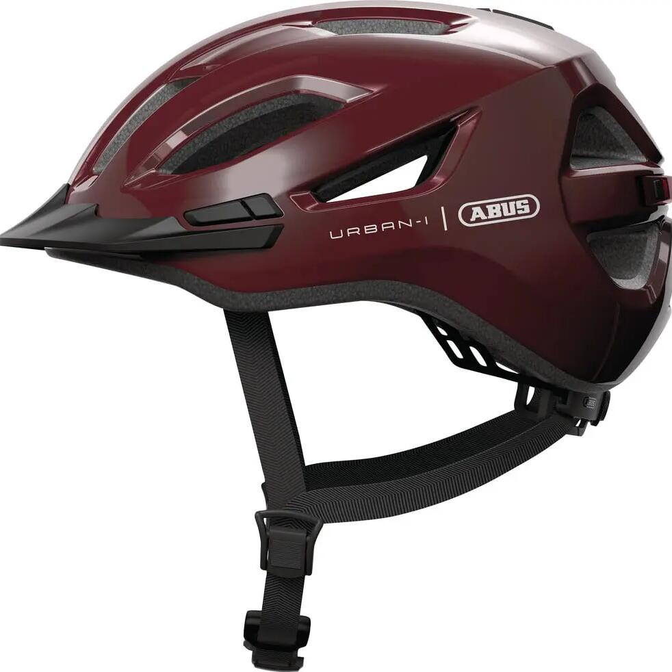 Abus Urban-I 4.0 - Chestnut Red - Lightweight Cycling Helmet with Magnetic Light