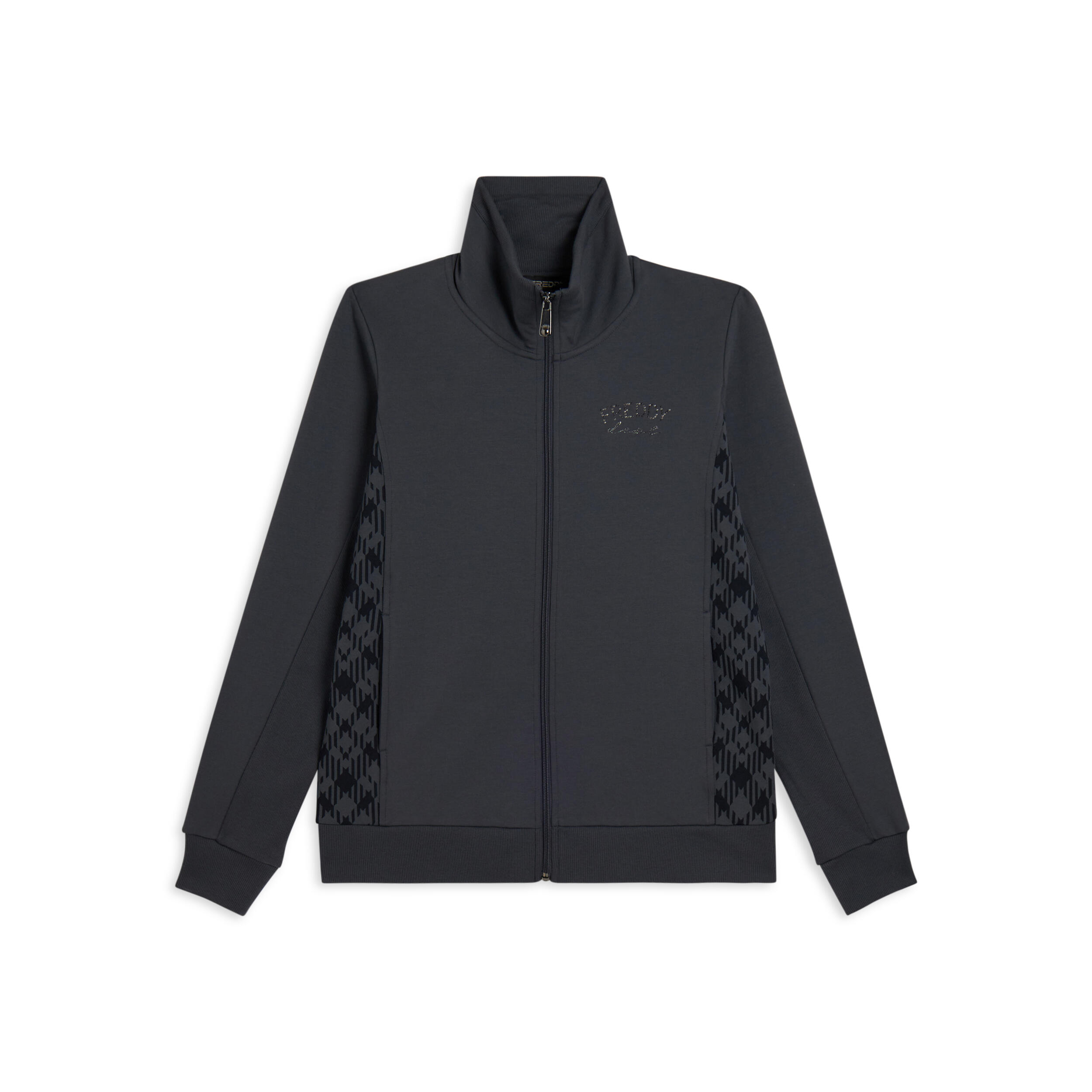 Freddy - Sweat-shirt Entièrement Zippé Avec Col Montant Et Pièces Décoratives Géométrique - Sweat Zippé - Bleu - Decathlon