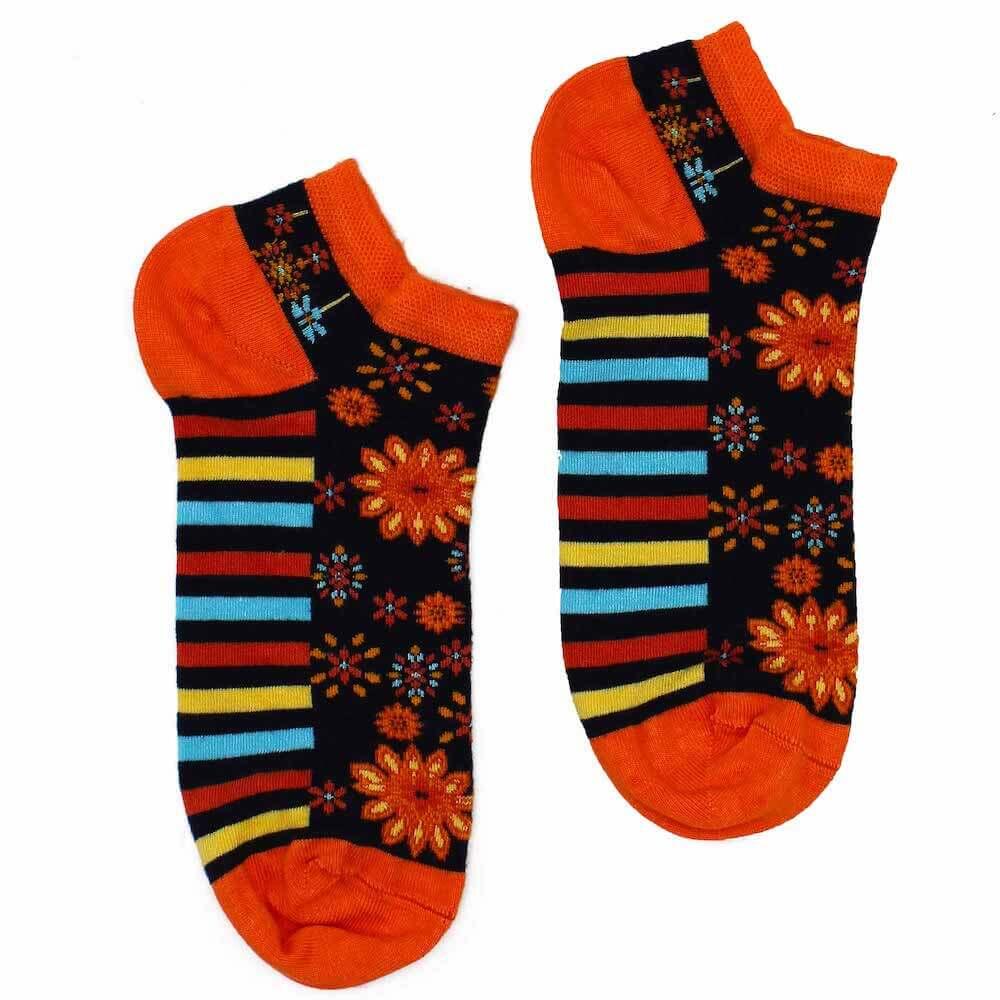 Calcetines tobilleros de bambú Hop Hare - Flores de mandala 3/5