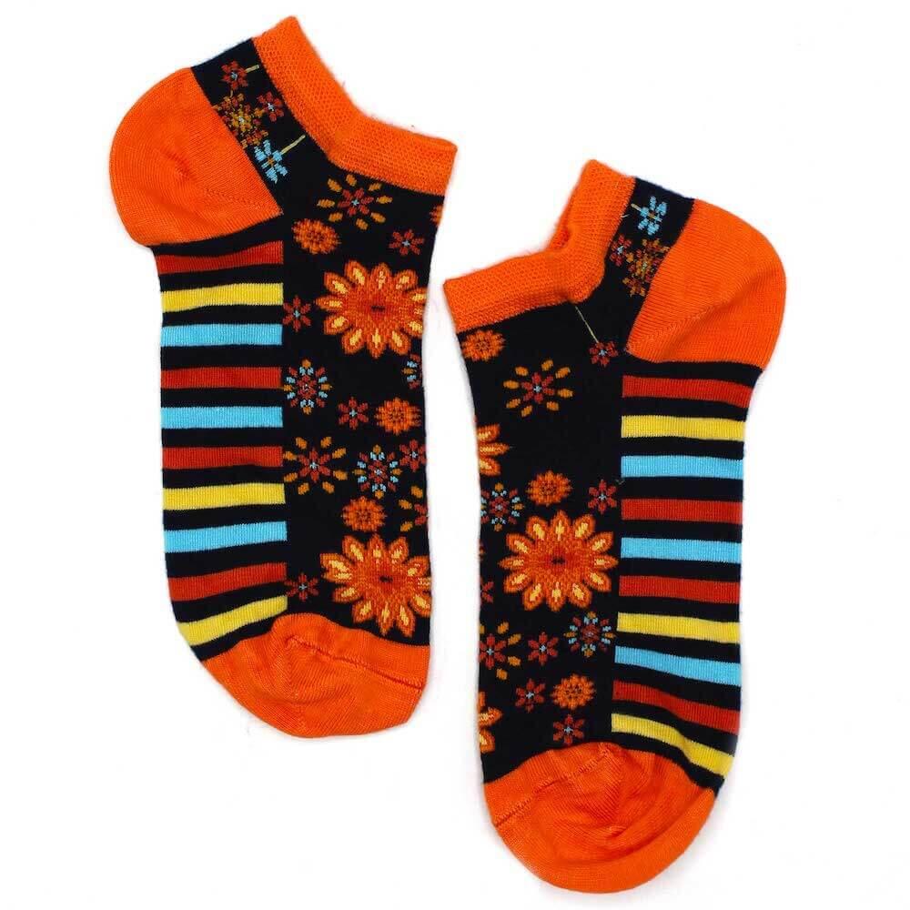 Calcetines tobilleros de bambú Hop Hare - Flores de mandala 4/5