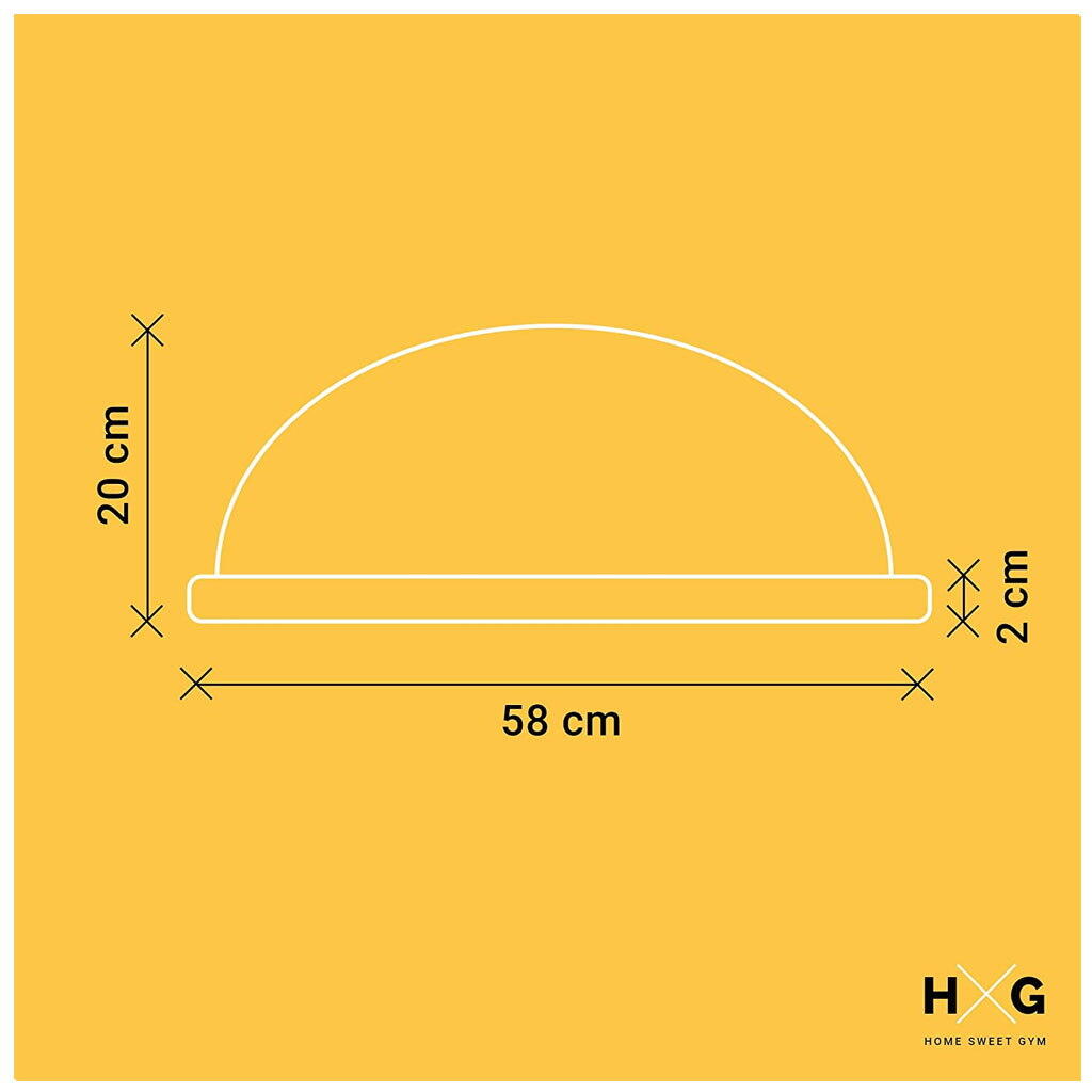 Bosu 58 cm Cinza com Inflador e Elásticos 6/6