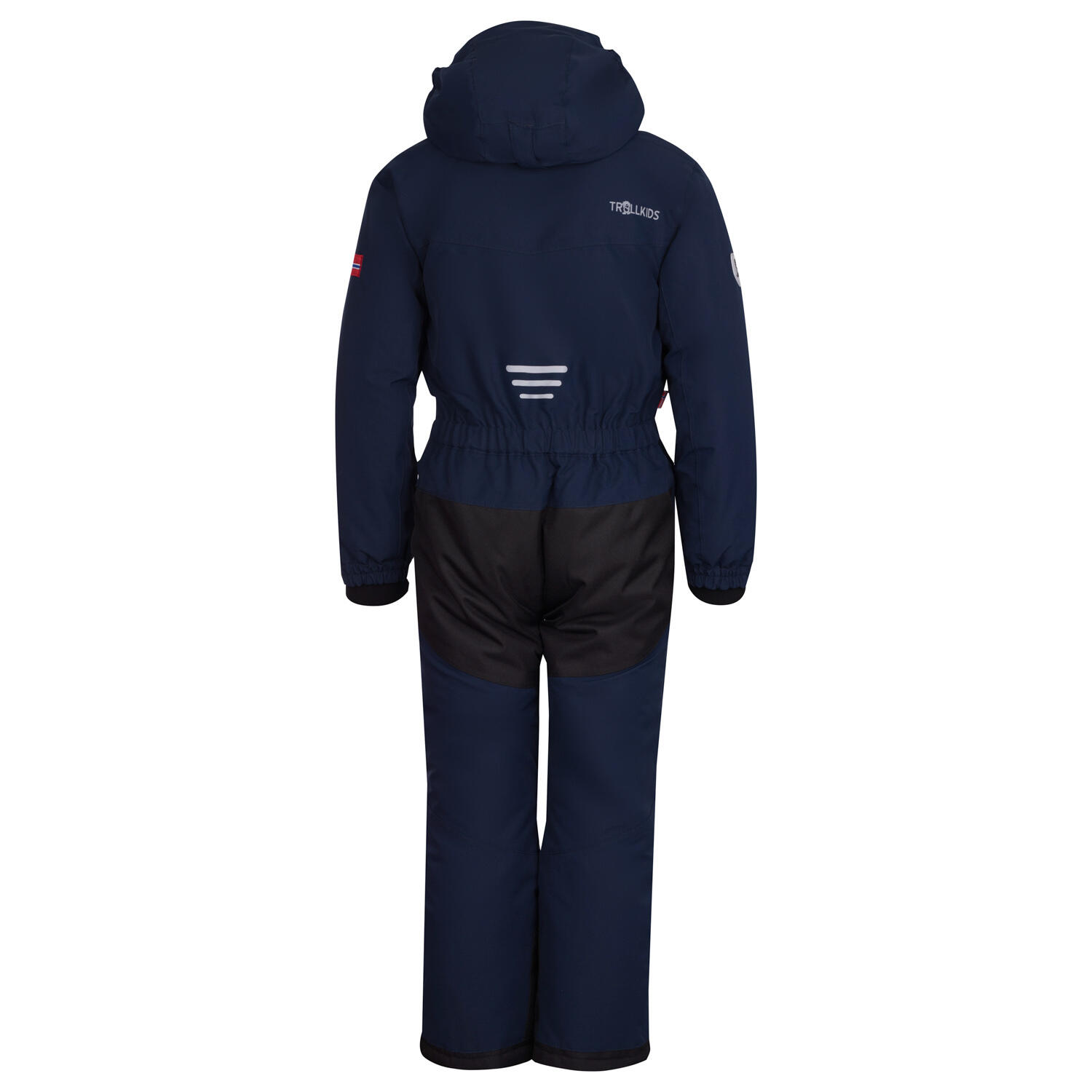 Combinaison de neige pour enfants Isfjord étanche bleu marine / orange 2/3