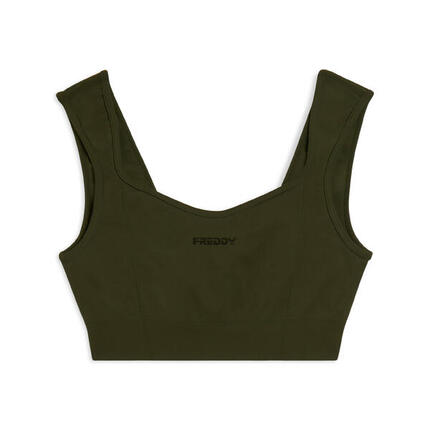 Brassière de sport avec col en forme de cœur, soutien léger
