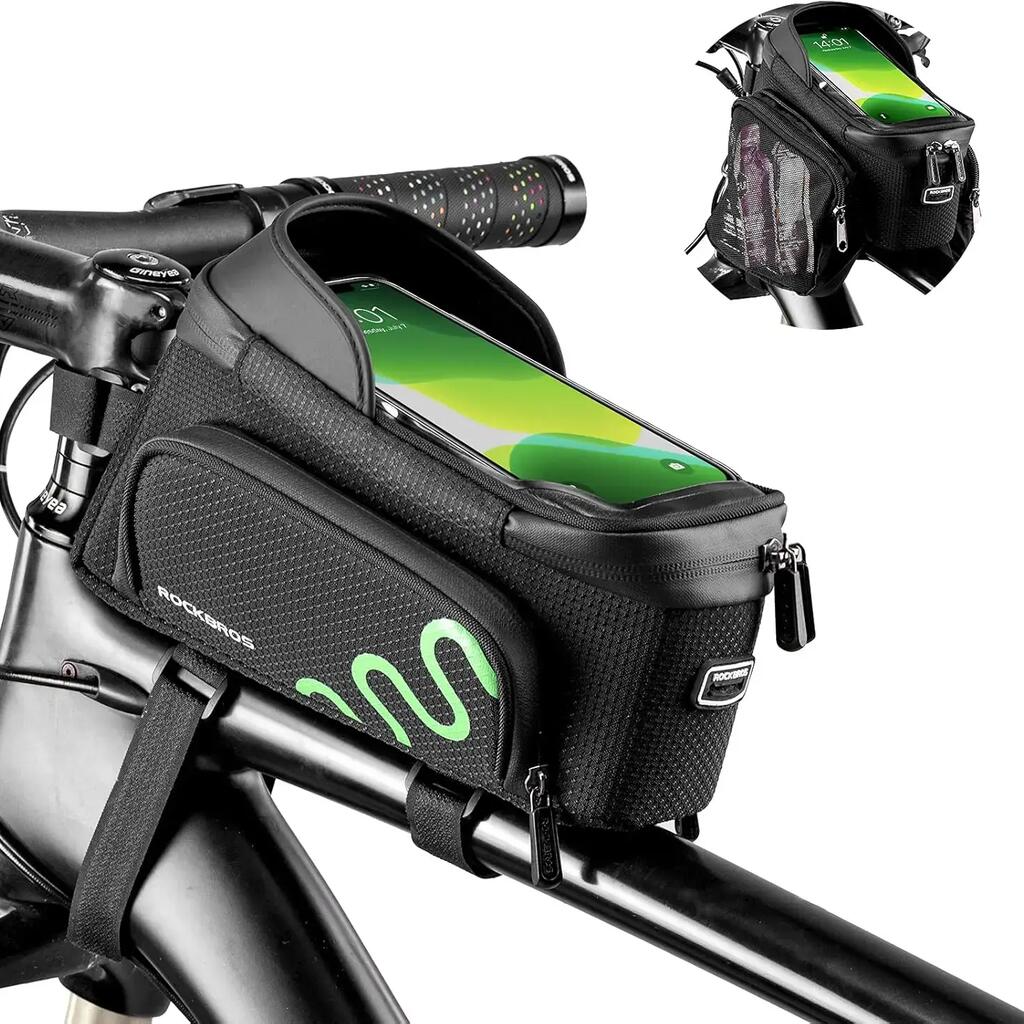Frame Bag with Phone Holder and Side Pockets