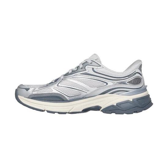 Zapatillas Skechers Mujer Stamina Sport grises y blancas
