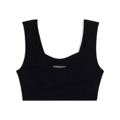 Top sportivo seamless con scollo a cuore e supporto leggero