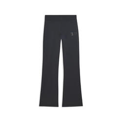 Pantalon flare en molleton élastique