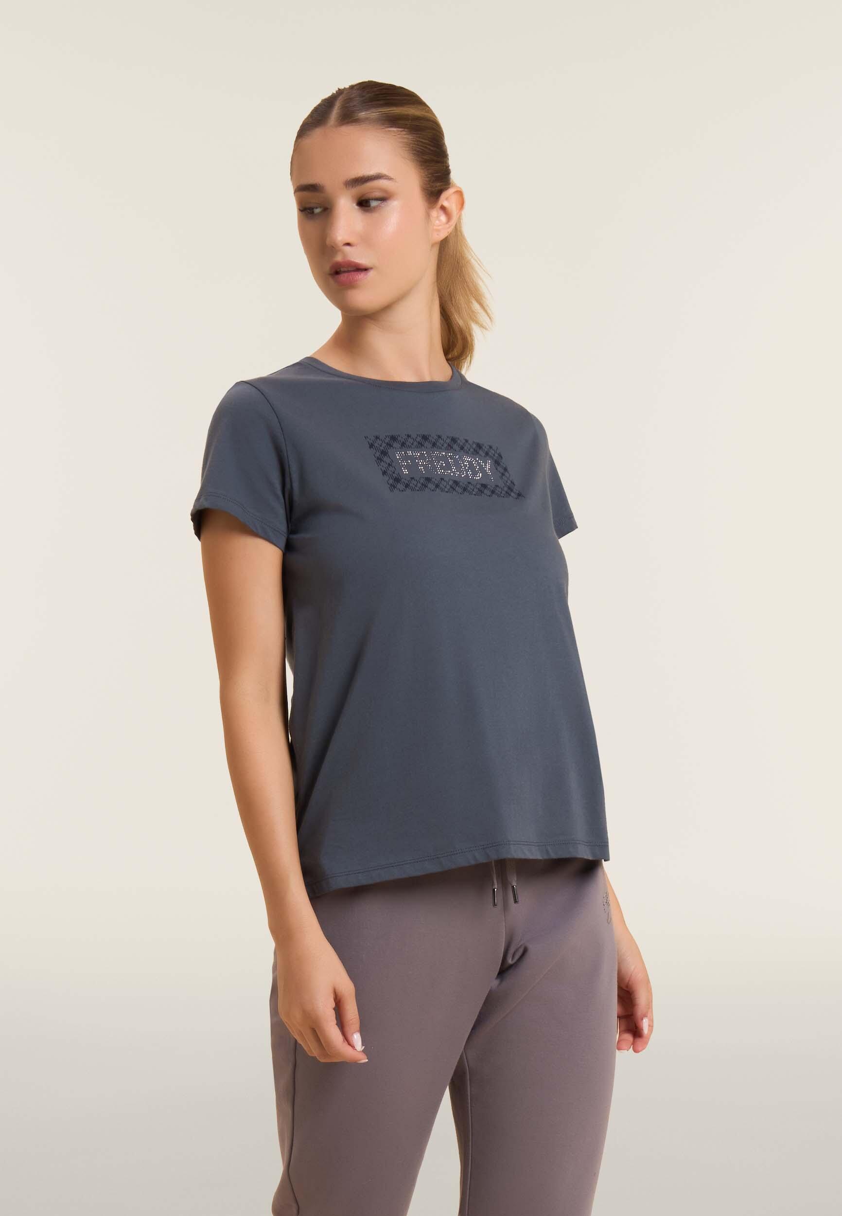 T-shirt con logo e grafica geometrica 2/4