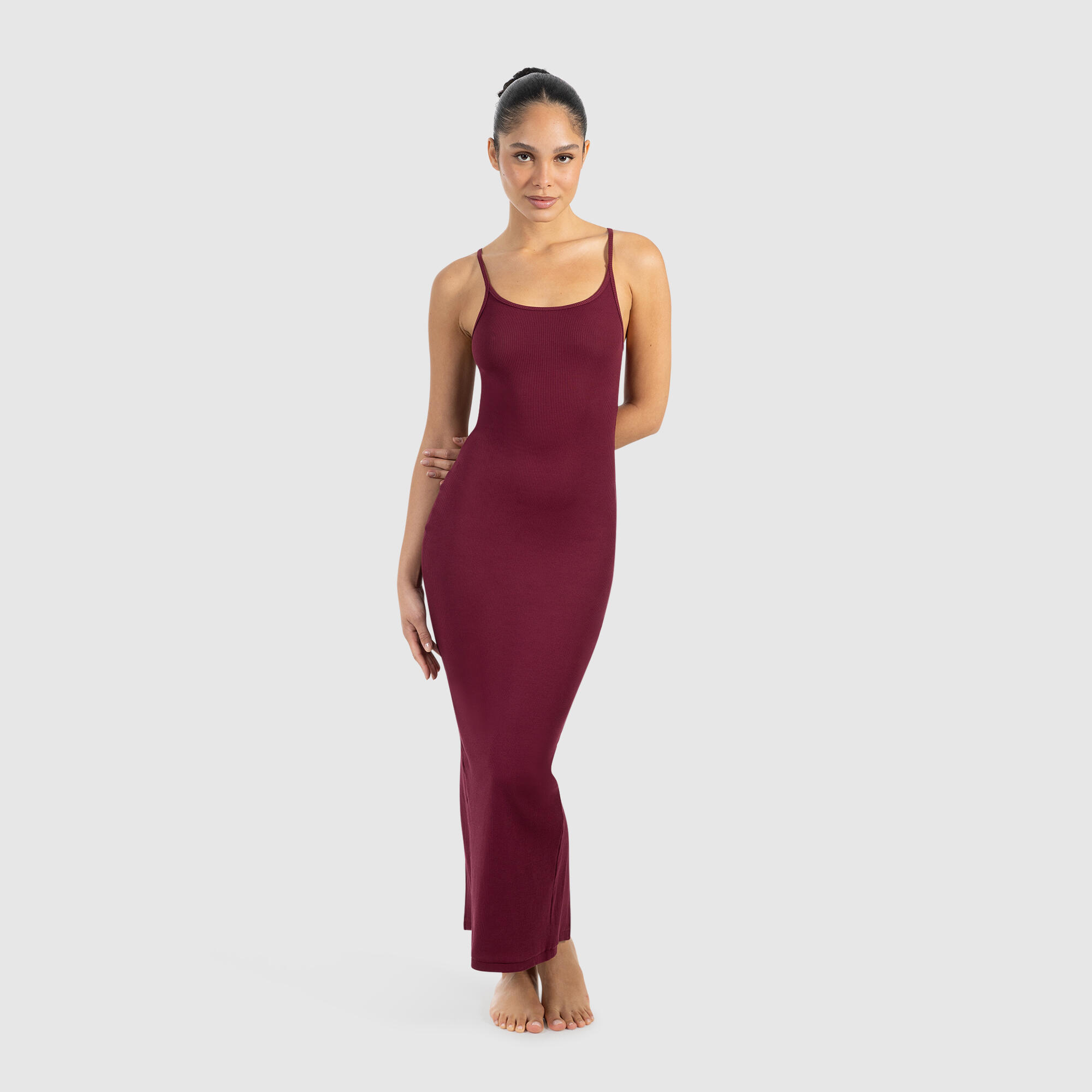 Damen Shirt Kleid Aveline Bordeaux 3/6