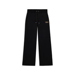 Pantalon à jambes larges pour femmes avec logo en paillettes bicolore