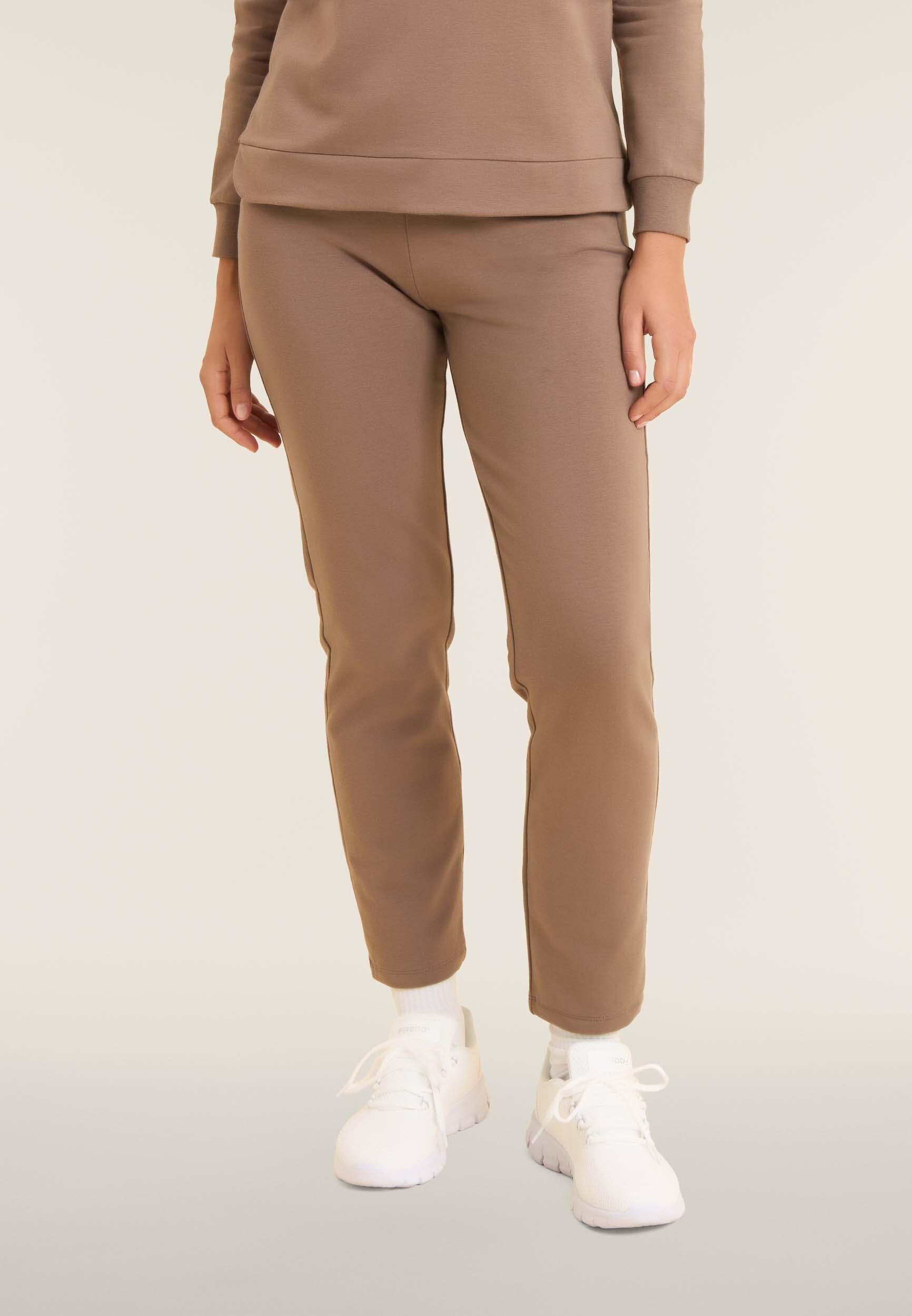 Pantalón deportivo para mujer con bolsillos de ojal y strass 2/4