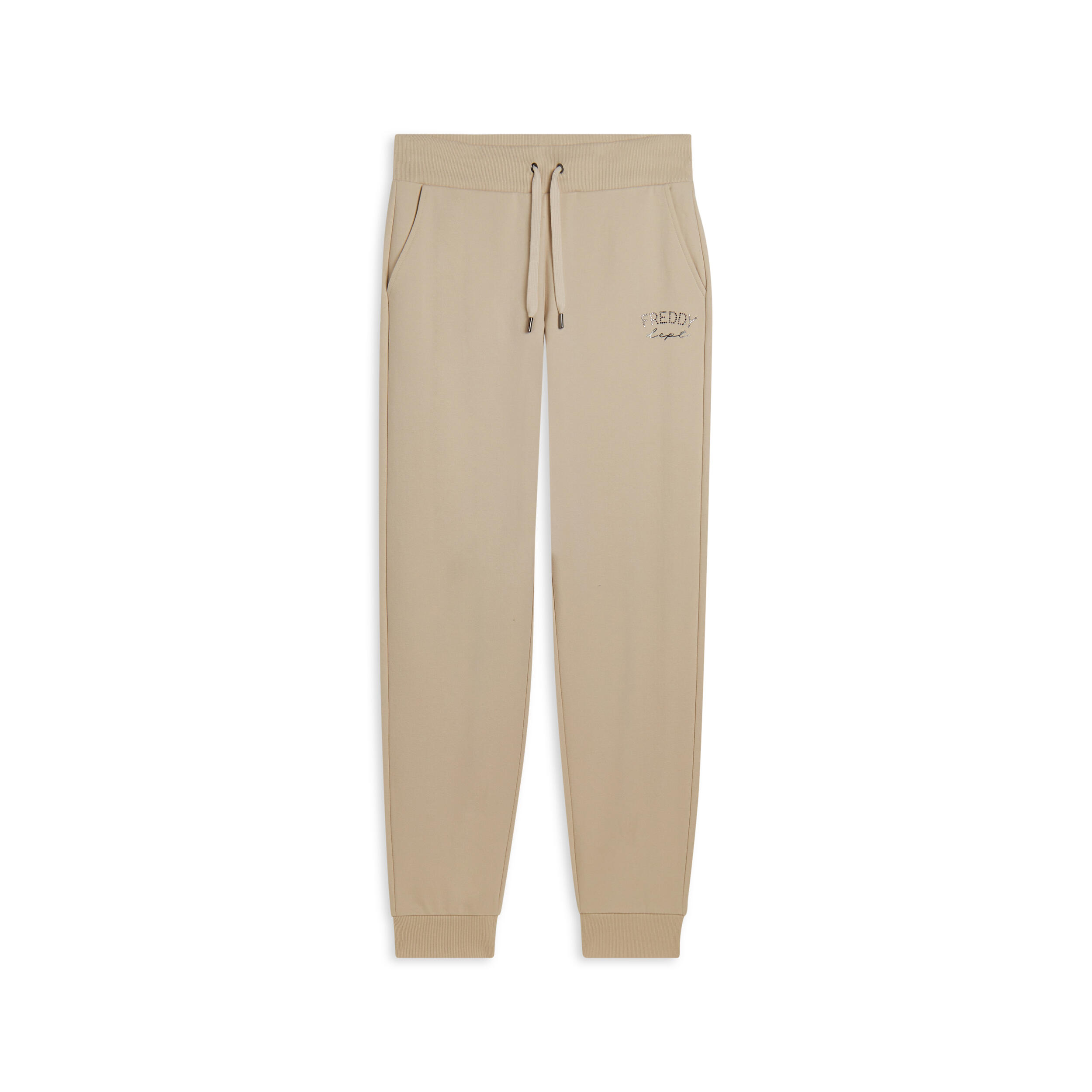 Freddy - Pantalon De Sport Caractérisé Par Un Bord Avec Bandes Aux Chevilles Et Cordon - Pantalons - Beige|rose - Decathlon