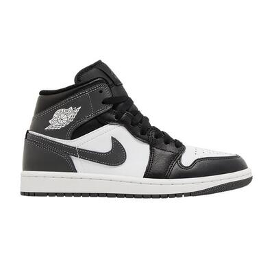 Jordan 1 Mid Black White Iron Grey