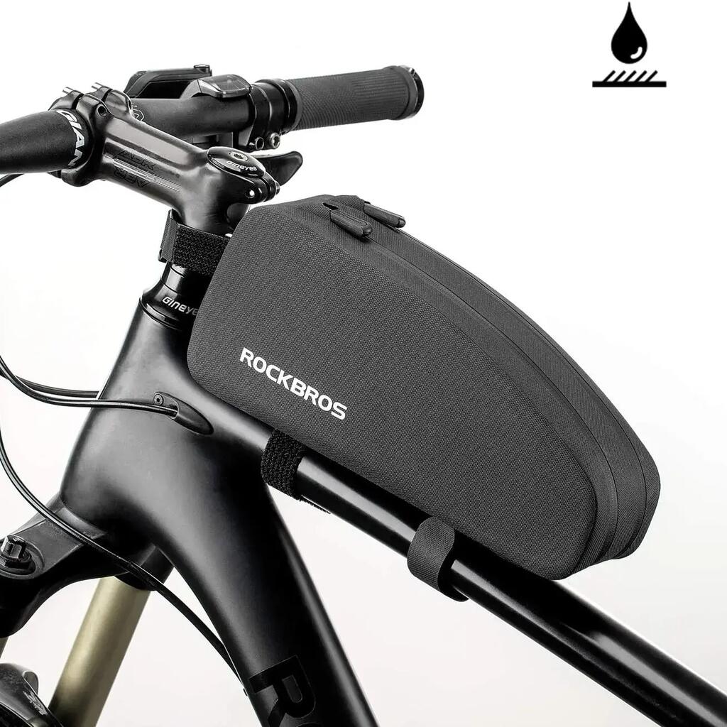 Waterproof 1.6L Bike Frame Bag with 2 Zippers