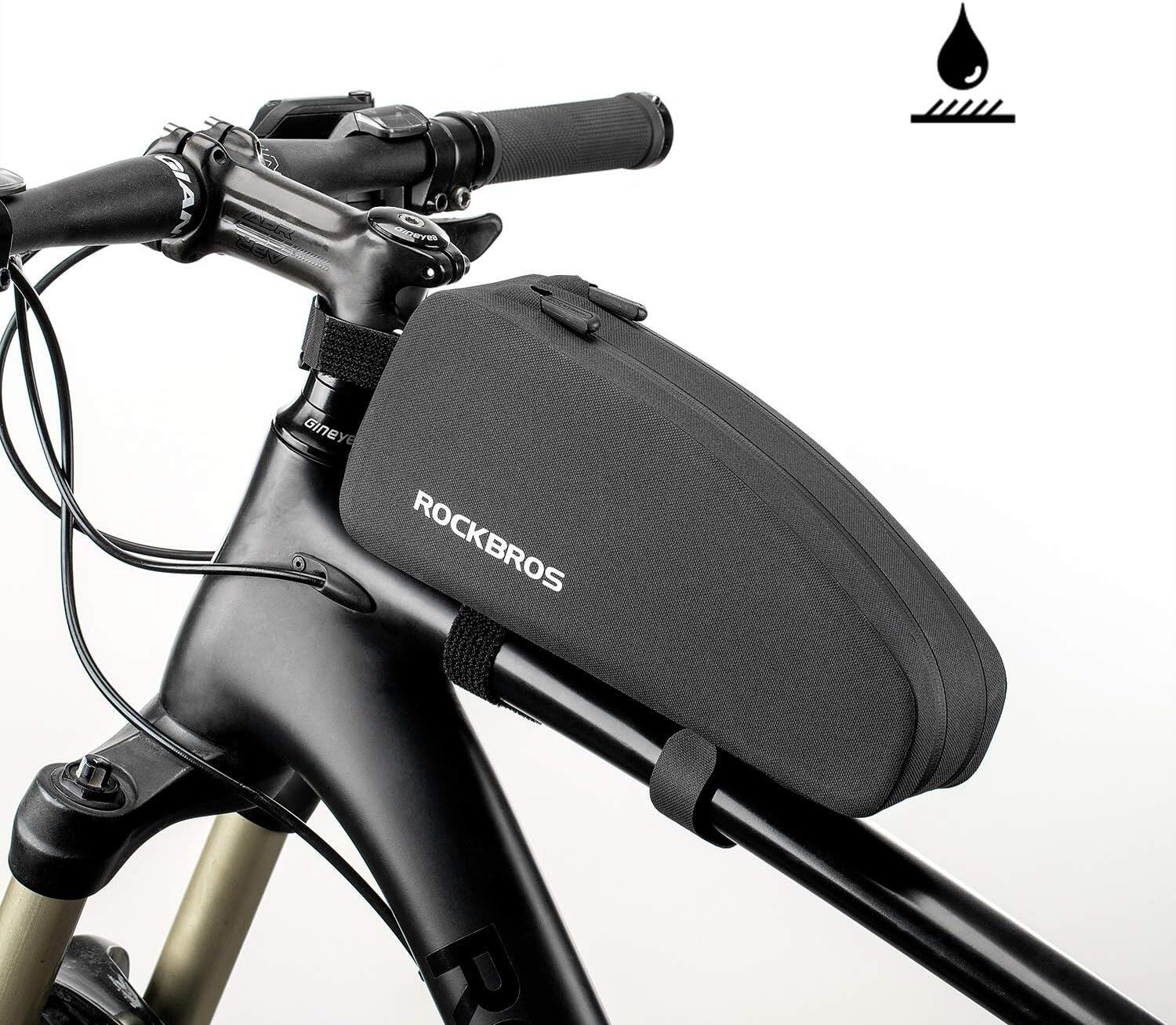 ROCKBROS Bolsa de quadro impermeável 1L com 2 fechos éclair