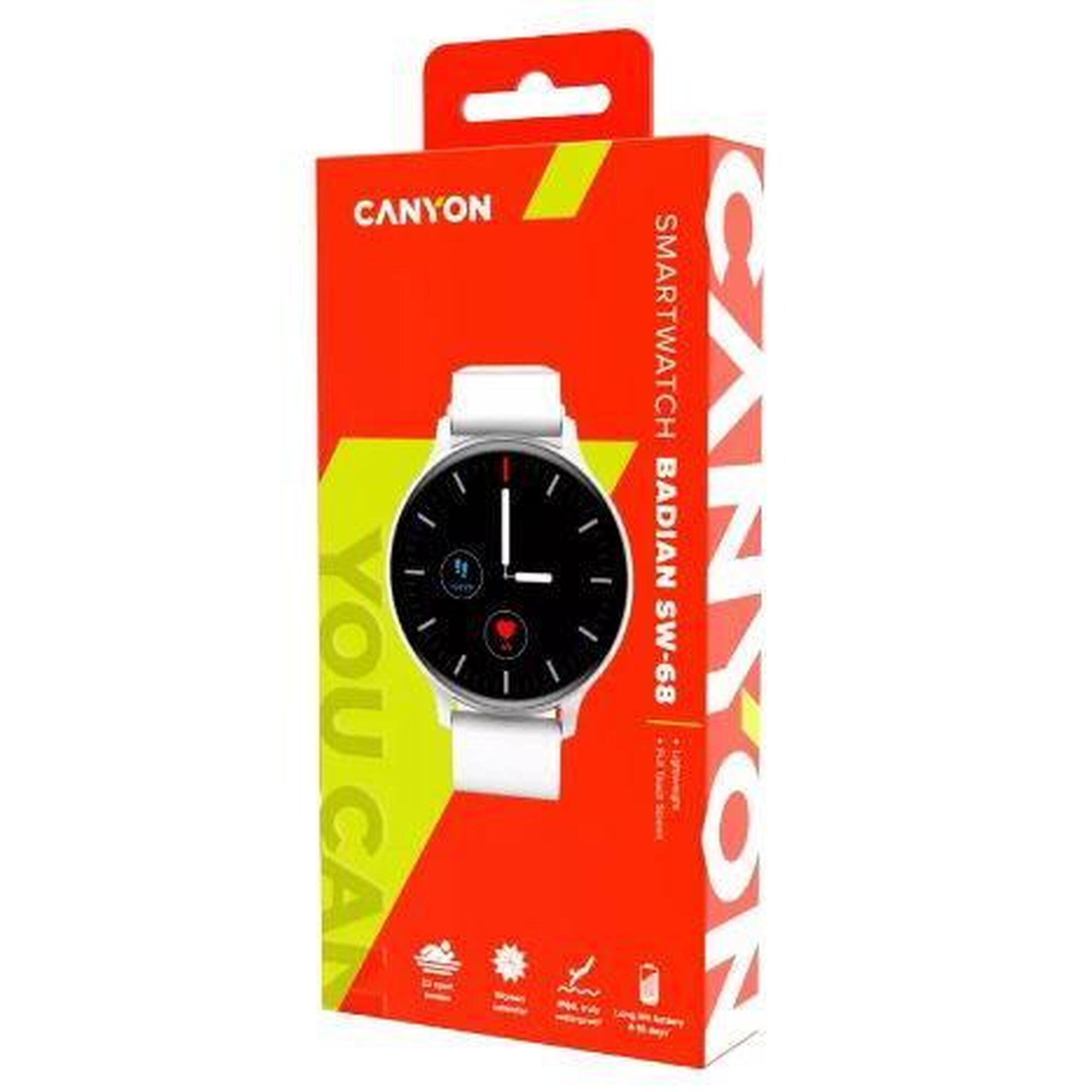 Smartwatch Canyon Badian SW-68, Display TFT 1.28", Bluetooth, Waterproof IP68