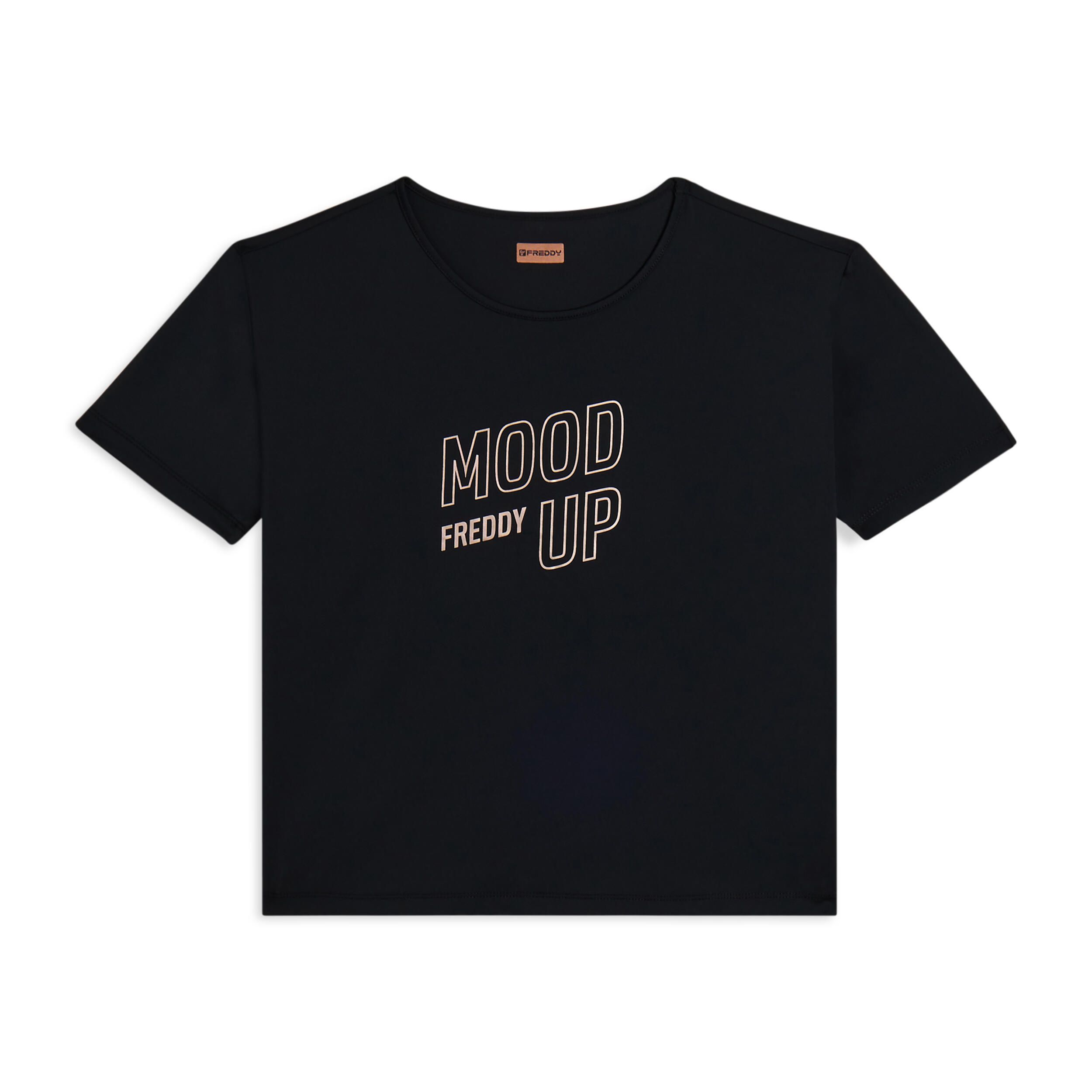Freddy - T-shirt Court À Manches Larges Et Imprimé Mood Up - T-shirt Crop Top - Noir - Decathlon