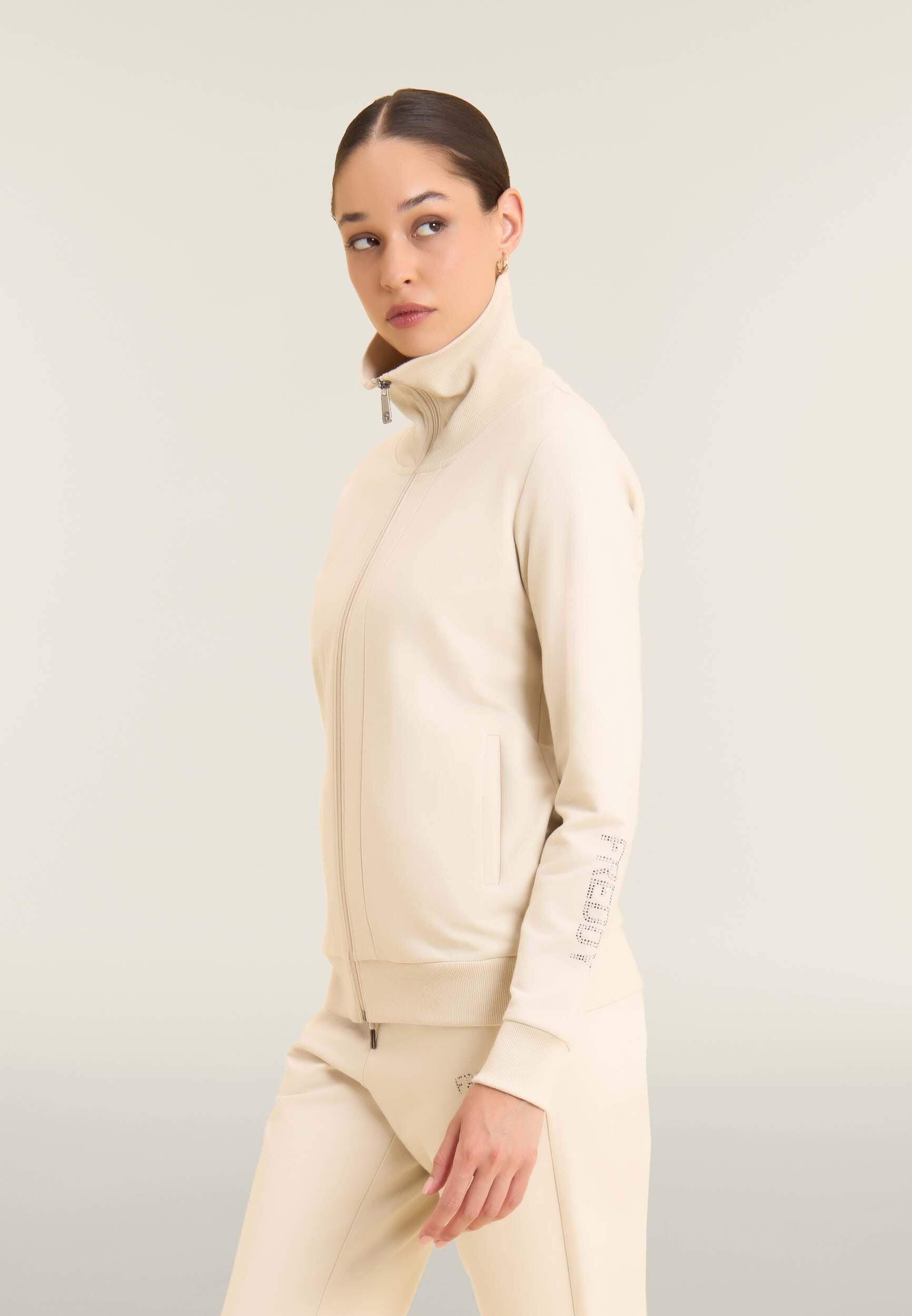 Felpa con zip e collo alto risvoltabile 2/4