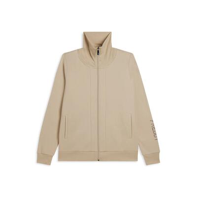 Felpa con zip e collo alto risvoltabile