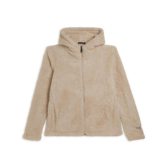 Sweat-shirt zippé en tissu Sherpa avec capuche