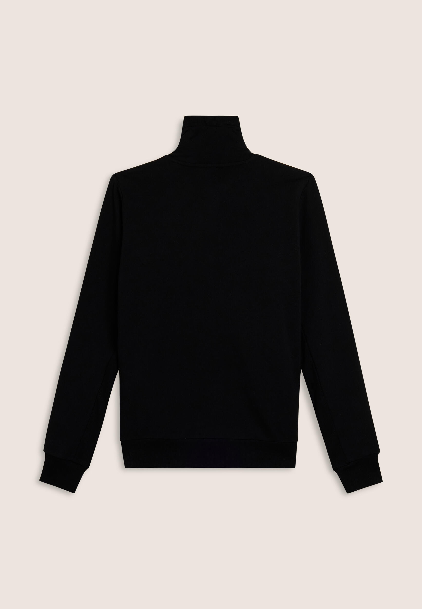 Sweat-shirt entièrement zippé avec col montant et pièces décoratives géométrique 2/3