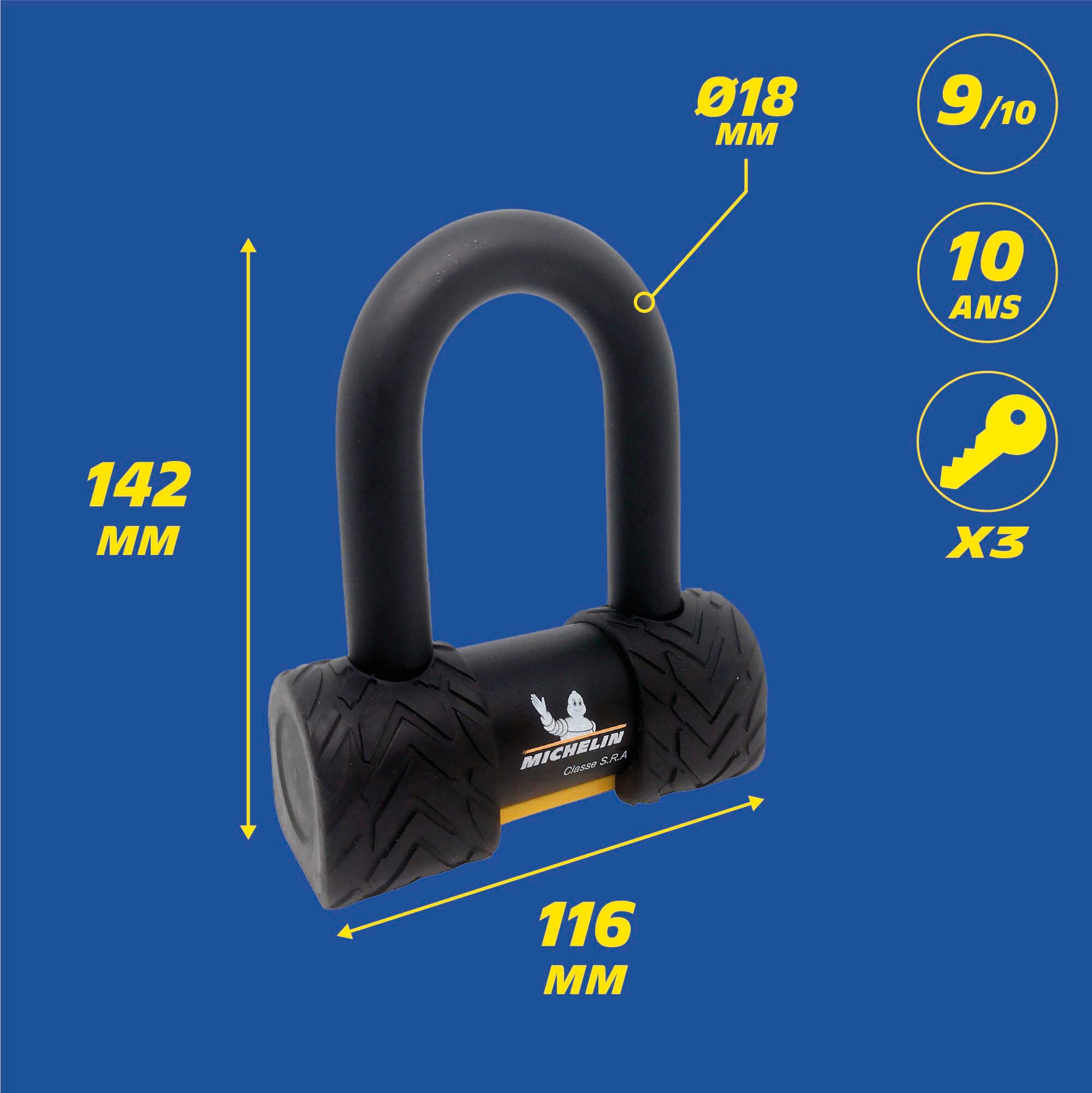 Antivol Mini U SRA avec Cordon Rappel 3/5