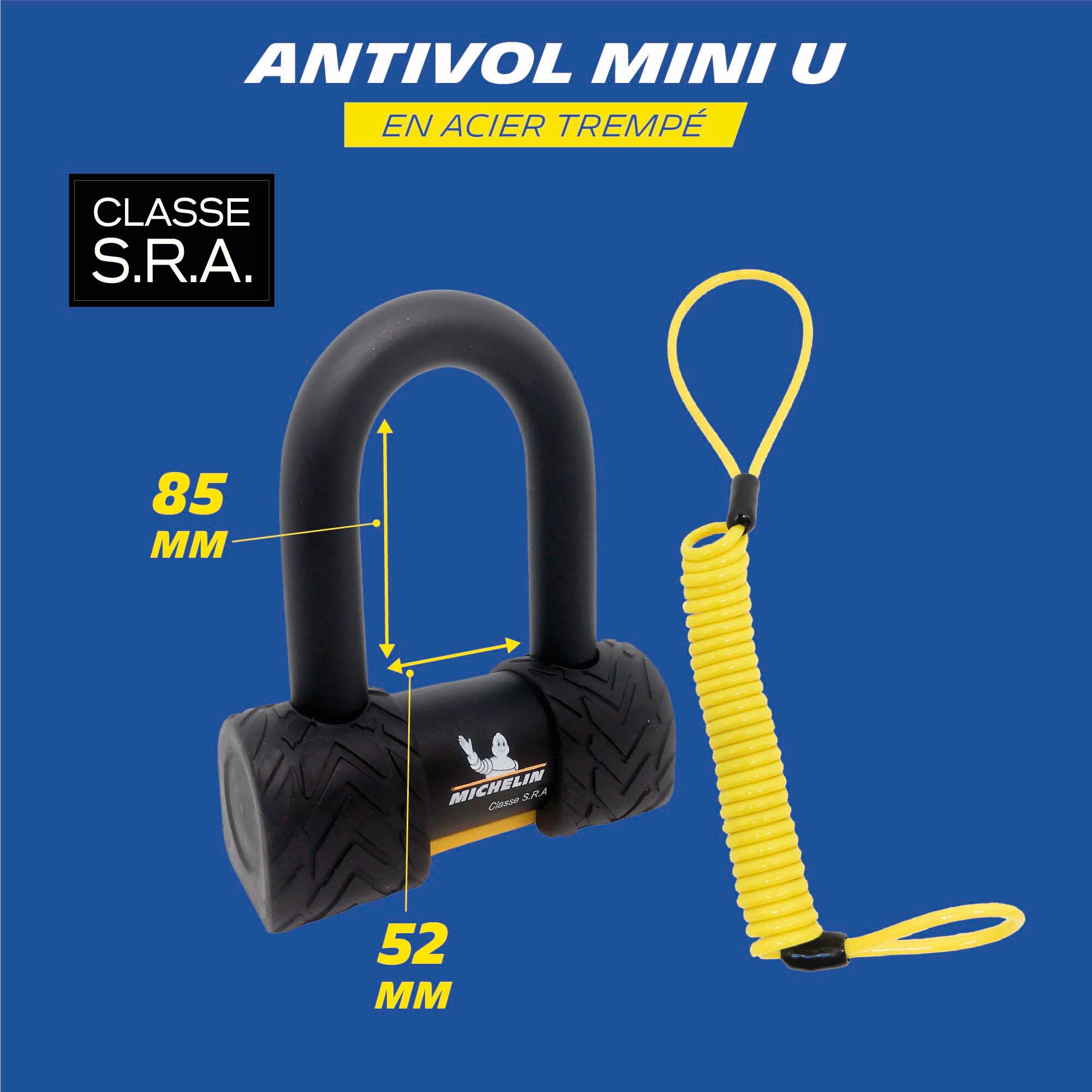 Antivol Mini U SRA avec Cordon Rappel 2/5