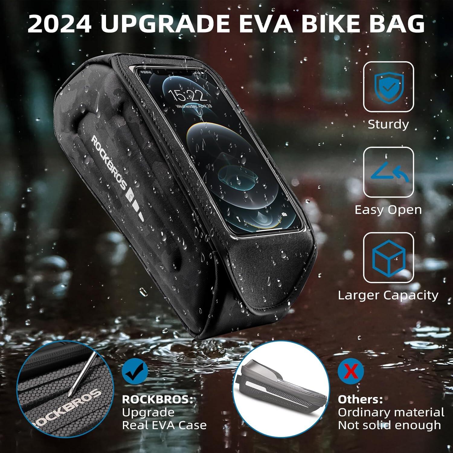 Sacoche de guidon EVA pour vélo - 1,7 L 3/7