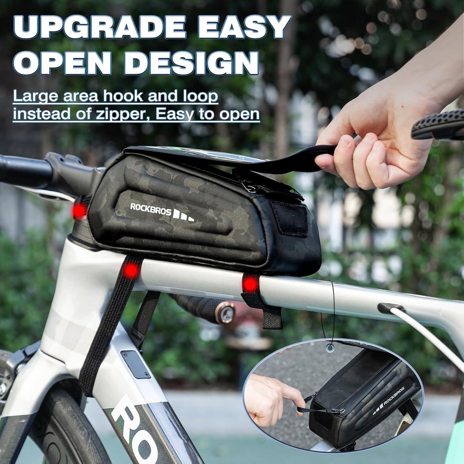 Sacoche de guidon EVA pour vélo - 1,7 L 2/7