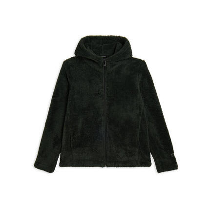Sweat-shirt zippé en tissu Sherpa avec capuche