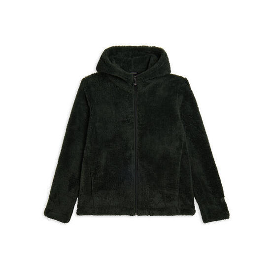 Sweat-shirt zippé en tissu Sherpa avec capuche