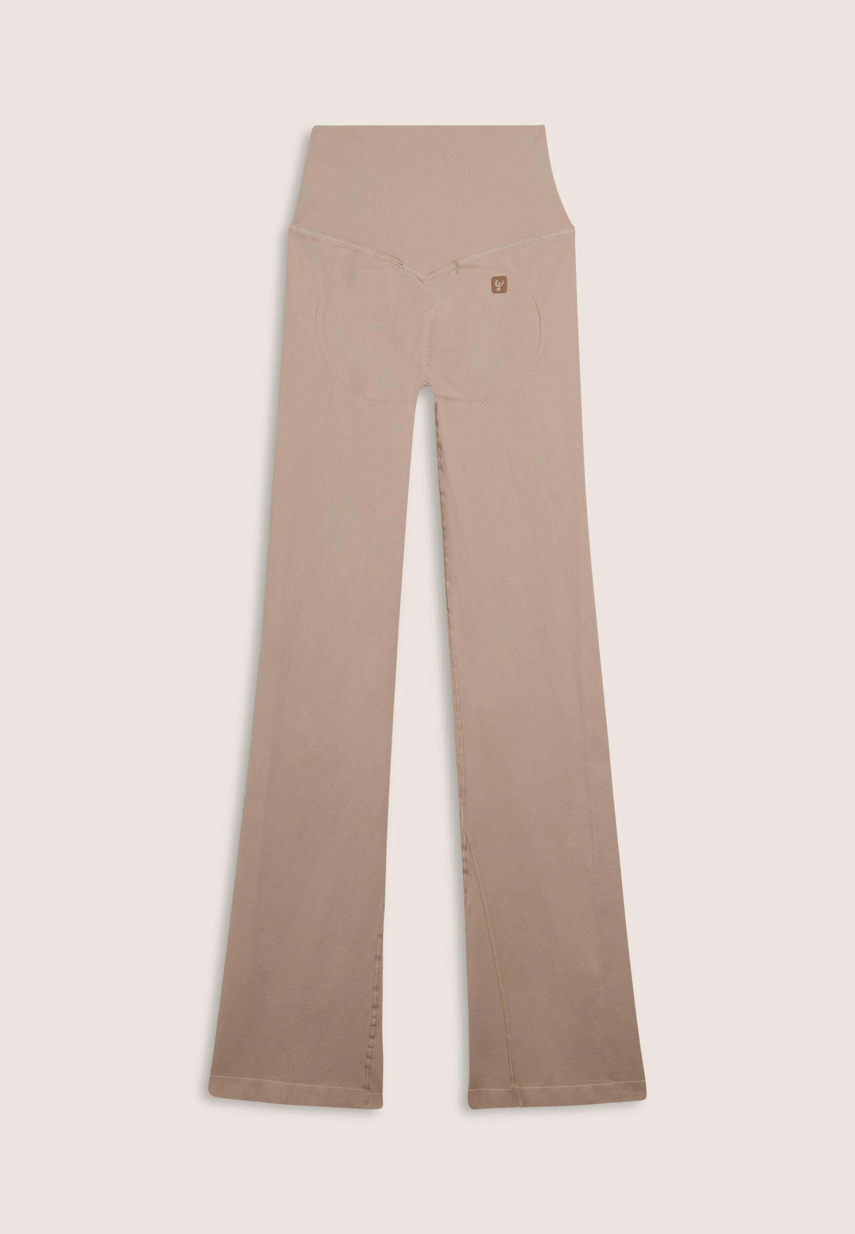 Leggings sportivi seamless a zampa con vita altissima 2/3