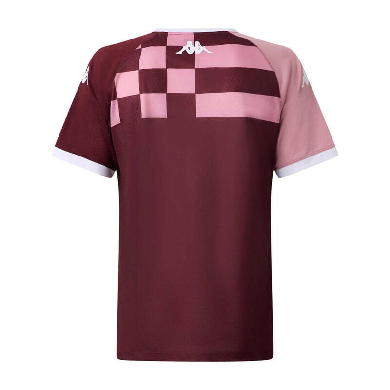 Tricou de antrenament UBB Kappa Mokibapre Pro Bordeaux și roz