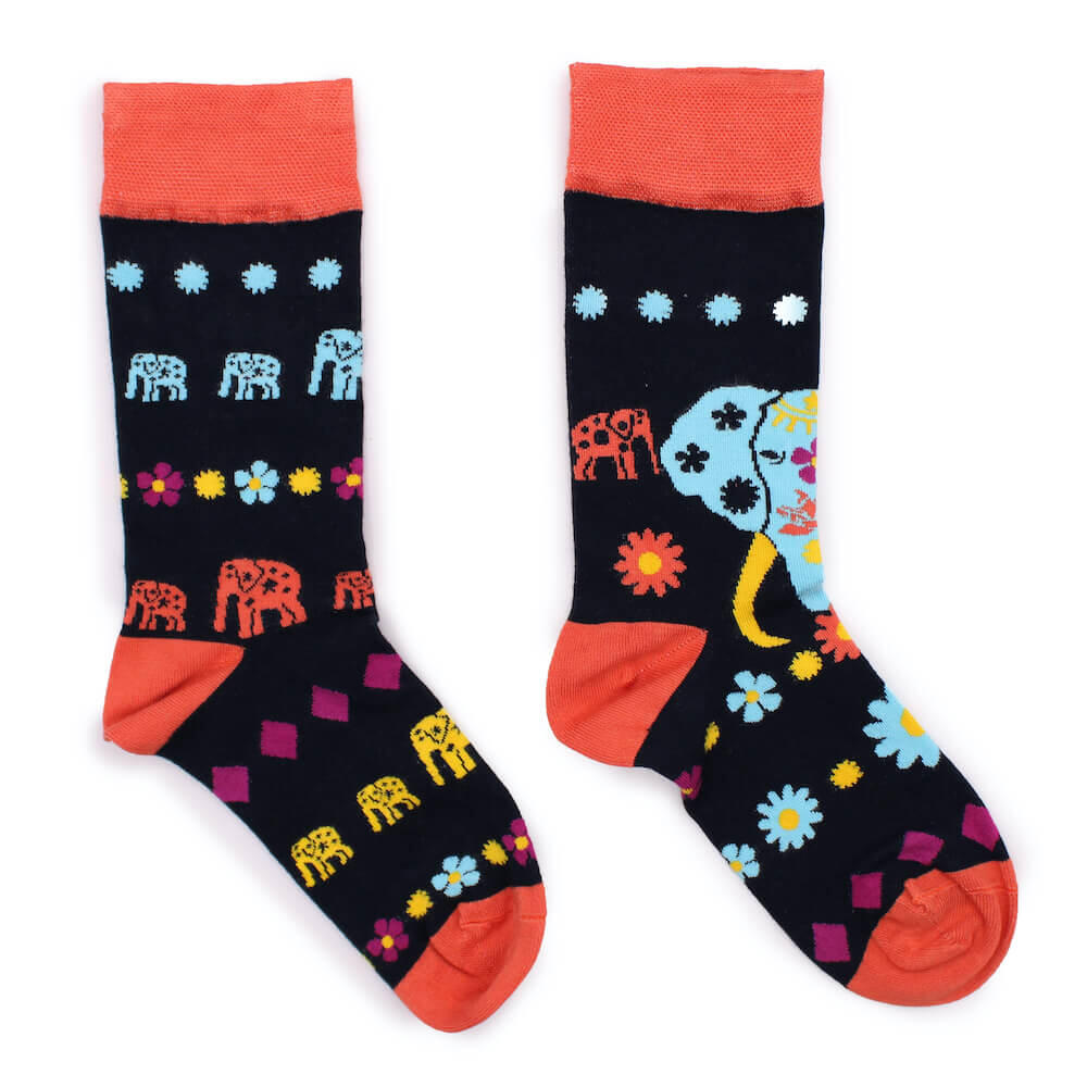 Calcetines de bambú Hop Hare - Elefante feliz 3/4