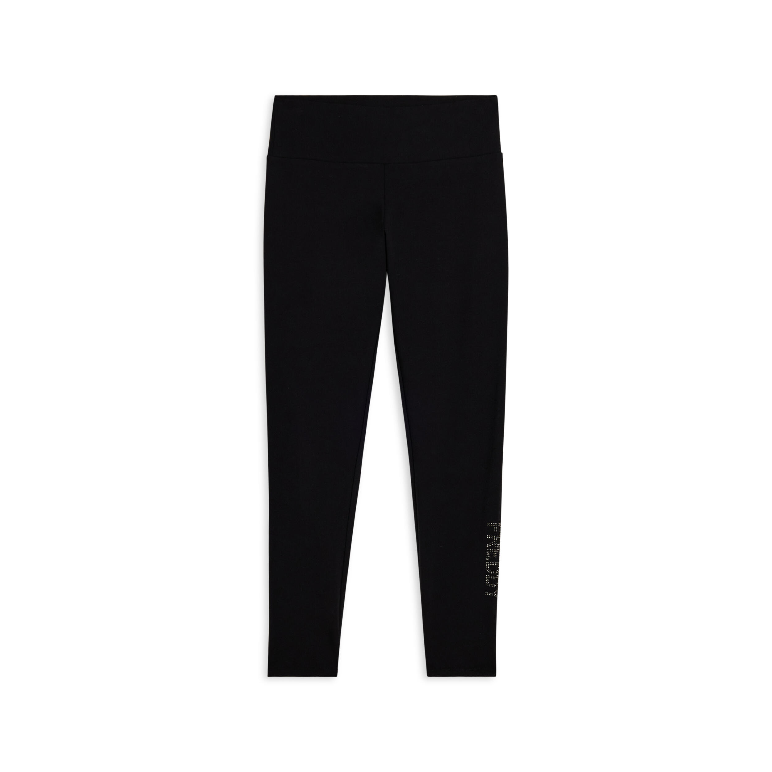 Freddy - Leggings Longueur 7/8 À Taille Haute Avec Logo En Clous - Legging 7/8 - Noir - Decathlon