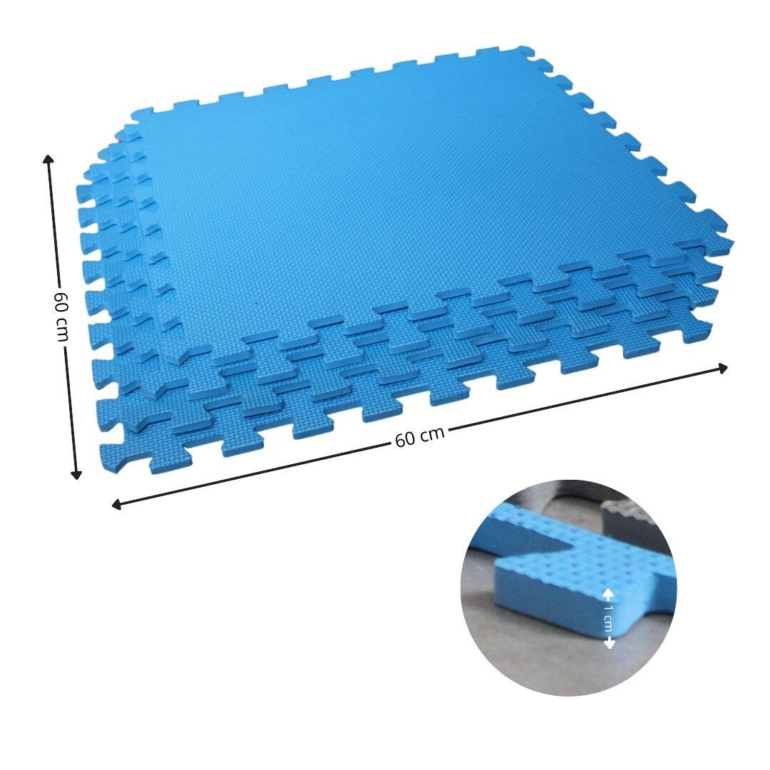 Pack de Tapetes Protetores 4 unid. 60 x 60 x 1 cm, Azul 3/7