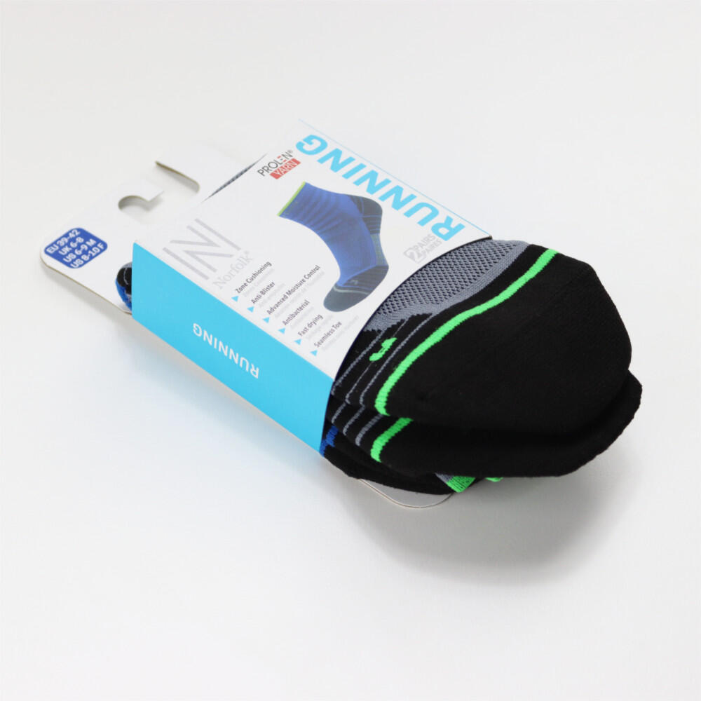 2p Chaussettes running techn., anti-ampoules, amorti zones, respirant, antibact. 2/3