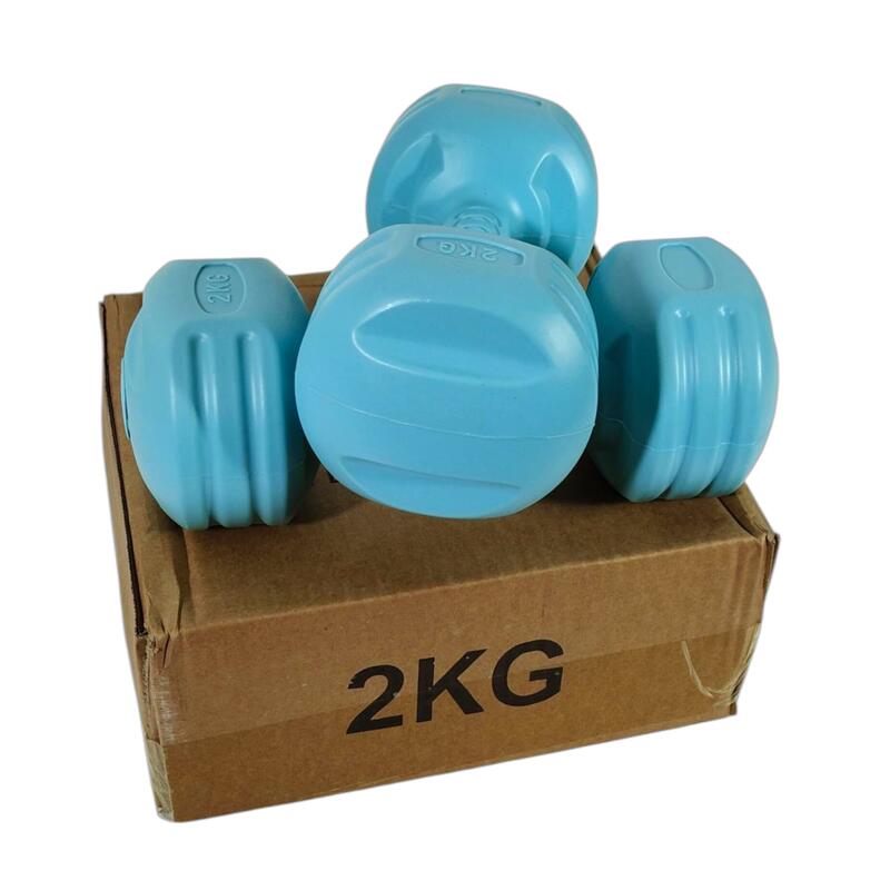 Set gantere fitness aerobic VulKan® 2kg culoare bleu