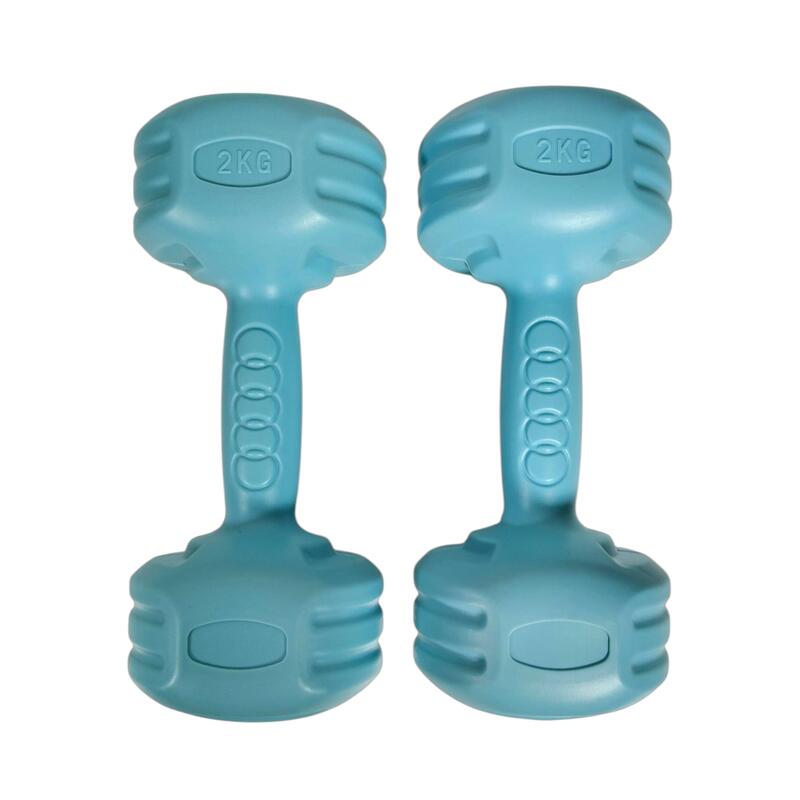 Set gantere fitness aerobic VulKan® 2kg culoare bleu
