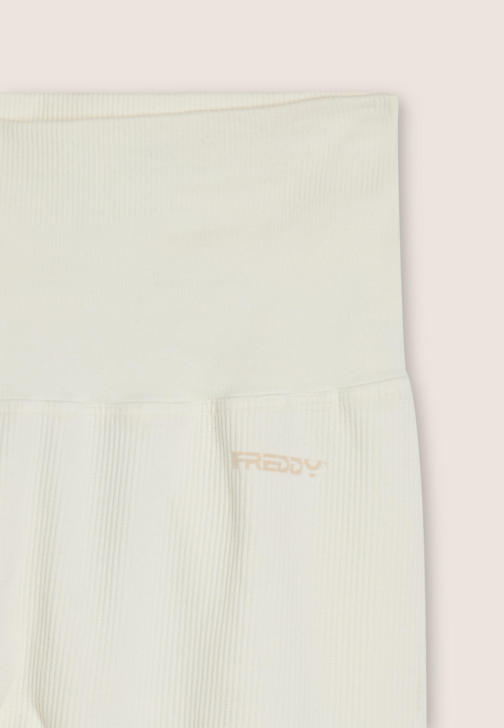 Leggings 7/8 à taille haute en tissu côtelé sans coutures 3/3