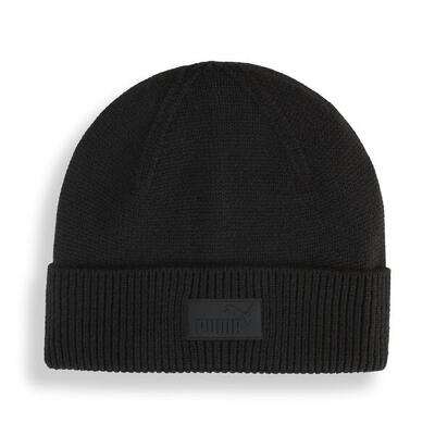 Essentials elevated beanie met rubberen patch en lage kruin puma
