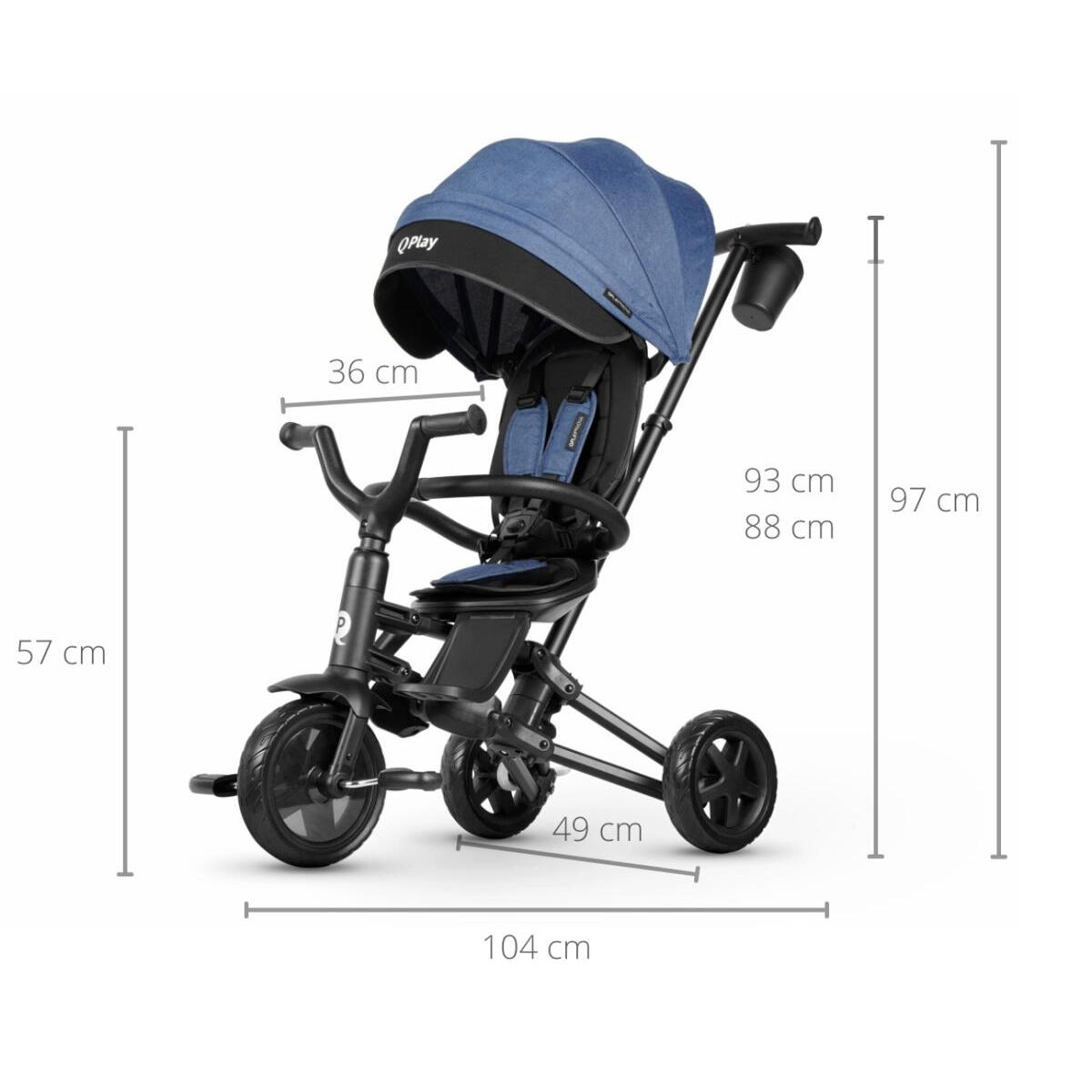 Tricycle Qplay Nova Niello Bleu 3/3