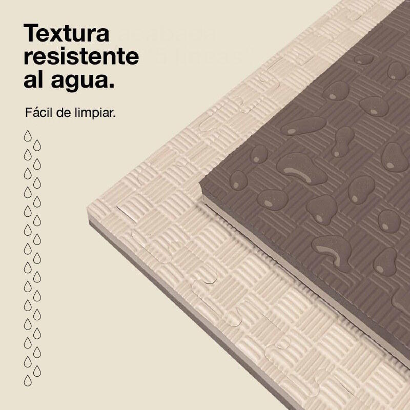 Tatame puzzle 1x1m 4cm, Modelo 5 linhas Cinza/Branco 5/6