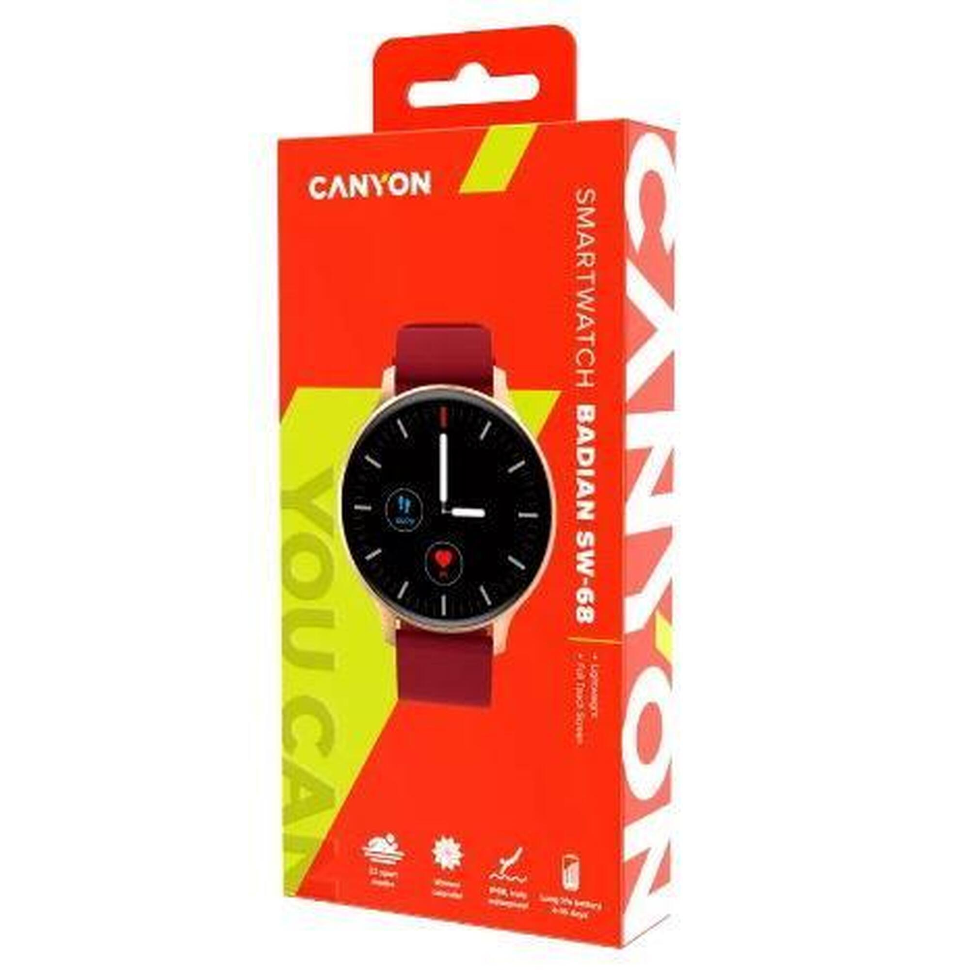 Smartwatch Canyon Badian SW-68, Display TFT 1.28", Bluetooth, Waterproof IP68