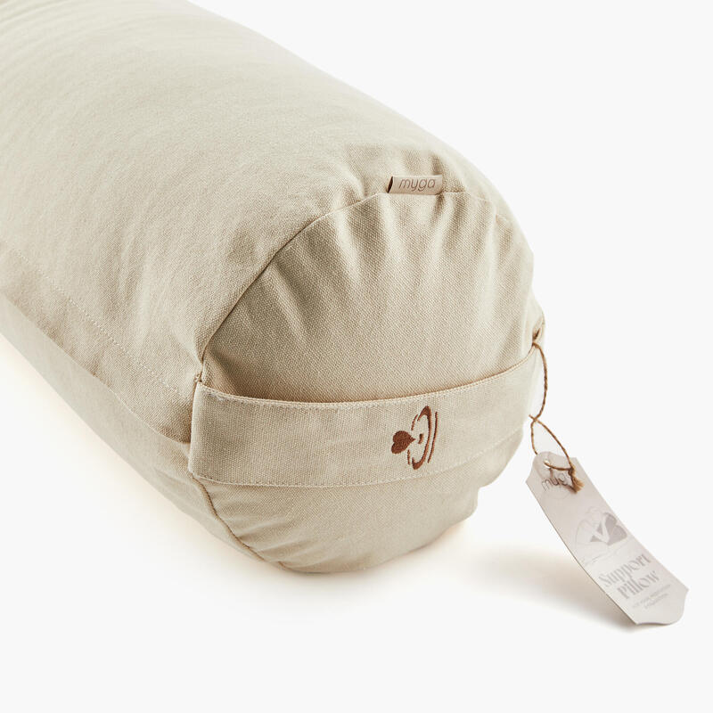 Bolster de yoga Myga din bumbac cu coji de hri?că