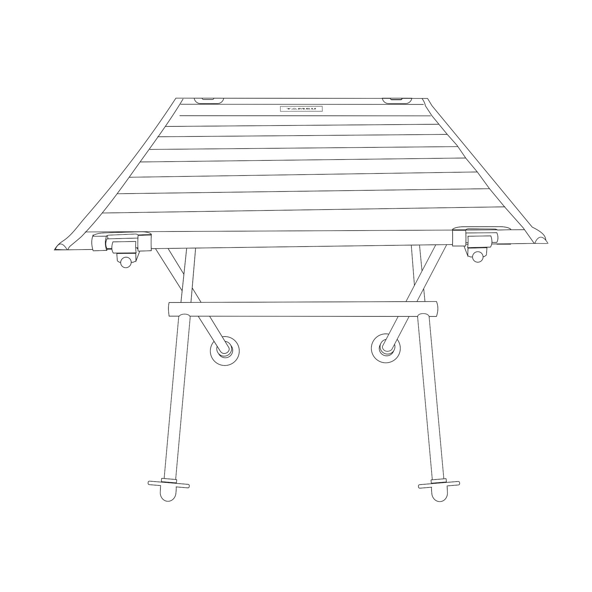 BATISTA | Mesa de camping ligera de aluminio 3/6
